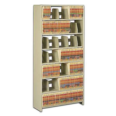 Tennsco Snap-Together Open Shelving Unit, 88"H x 36"W x 12"D, Sand