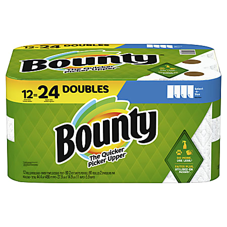 Bounty Select-A-Size Bulk Rolls Paper Towels, White 12ct - DayBright  Shipping Supplies
