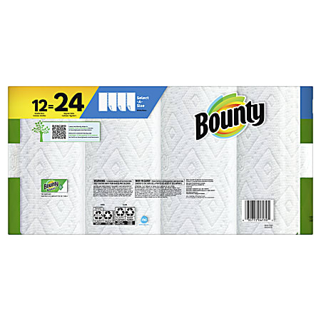 Bounty Double Plus Select-A-Size White Paper Towel Rolls, 2 rolls - Harris  Teeter