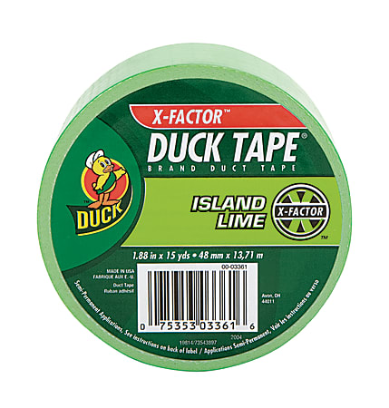 Duck® Colored Duct Tape, 1 7/8" x 15 Yd., Lime