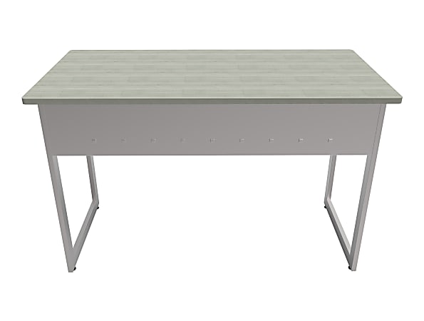 Linea Italia, Inc. 48"W Quattra Computer Desk, Gray/Ash
