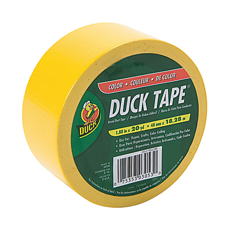 3M Color Duct Tape, 1.88 in. x 20 yd. Color Duct Tape; Color:  Yellow:Facility