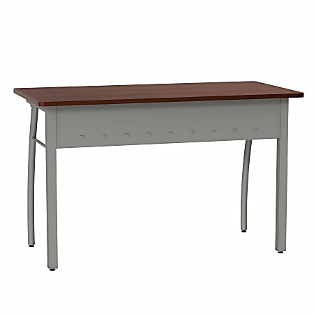 Linea Italia, Inc. 47"W Office Desk, Gray/Cherry