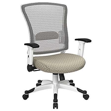 Office Star™ Space Seating Mesh Mid-Back Chair, Sandstone/White