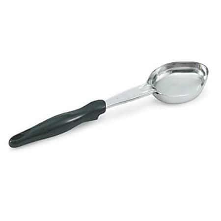 Vollrath Oval Spoodle Solid Portion Spoon With Antimicrobial Protection, 2 Oz, Black