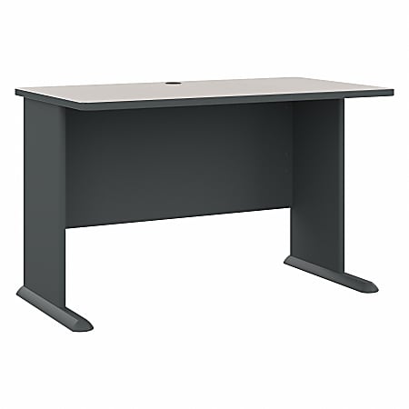 Bush Business Furniture Office Advantage Desk 48"W, Slate/White Spectrum, Standard Delivery