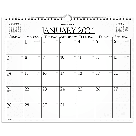 2024 AT-A-GLANCE® Business Monthly Wall Calendar, 15" x 12", January to December 2024, 997-1