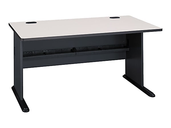 Bush Business Furniture Office Advantage Desk 60 W SlateWhite