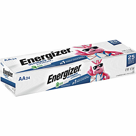 Energizer Ultimate Lithium AA Batteries 4-Packs - For LED Light, Stud Finder, Mouse, Laser Level - AA - 3000 mAh - 36 / Carton