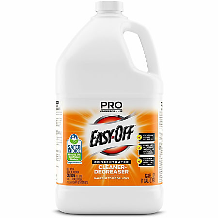 Professional Easy-Off Heavy Duty Cleaner Degreaser - Concentrate Liquid - 128 fl oz (4 quart) - 1 Each - Green