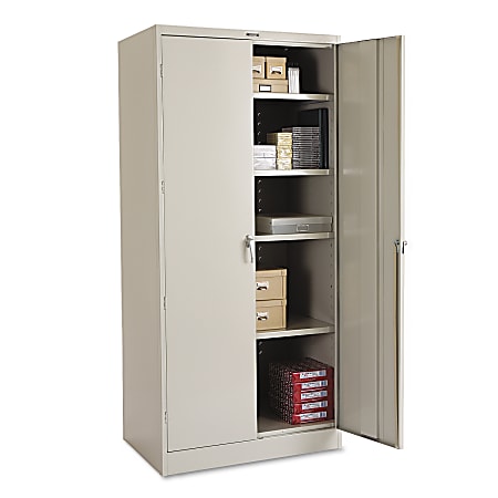 Tennsco Deluxe Steel Storage Cabinet, 4 Adjustable Shelves,