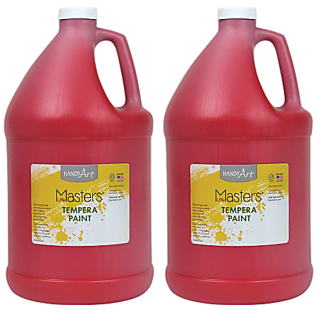 Little Masters® Tempera Paint, 128 Oz, Red, Pack Of 2