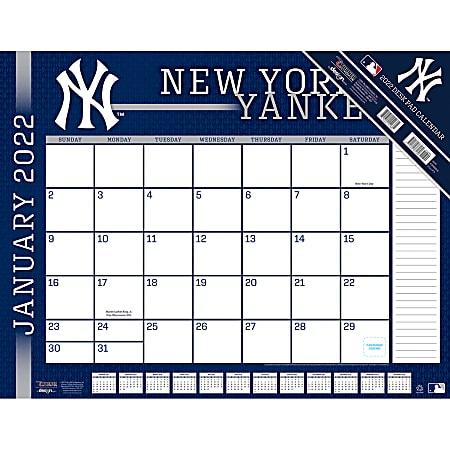 Lang Turner Monthly Calendar Yankees 2022 - Office Depot