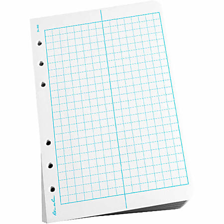 Rite in the Rain® All-Weather Loose-Leaf Copy Paper, Level Grid, 4 5/8" x 7", 500 Sheets Per Case, 0.54 Lb, 85 Brightness, Case Of 5 Reams