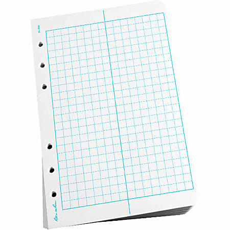 Rite in the Rain® All-Weather Loose-Leaf Copy Paper, 5 Reams, Level Grid, 4 5/8" x 7", 500 Sheets Per Case, 0.54 Lb, 85 Brightness
