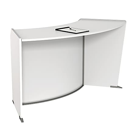 Linea Italia, Inc 63"W Curved ADA Reception Desk, White