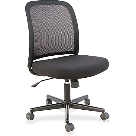 NuSparc Armless Task Chair - Fabric Seat - Black - 1 Each NuSparc Armless Task Chair - Fabric Seat - Black - 1 Each