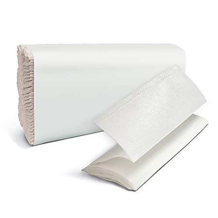Office Depot® Brand Elite™ TAD™ Multi-Fold Paper Towels, 100% Recycled, Ultra White, 200 Towels Per Roll, 12 Rolls