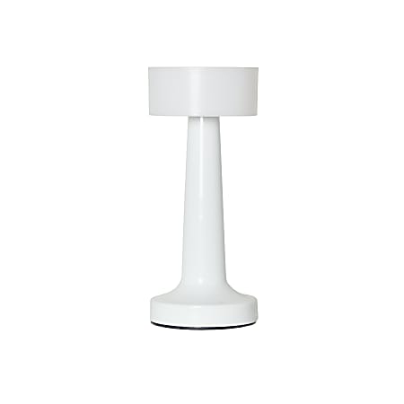 Simple Designs Mushroom Magic Dimming Rechargeable Cordless 4-Way Touch Sensor Saucer Desk Lamp, 8-1/2"H, White