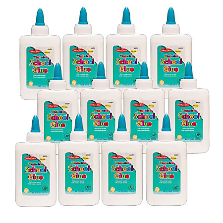 Charles Leonard Economy Washable School Glue, 4 Oz, Pack Of 12
