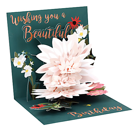 Up With Paper Everyday Pop-Up Greeting Card, 5-1/4" x 5-1/4", Beautiful Birthday