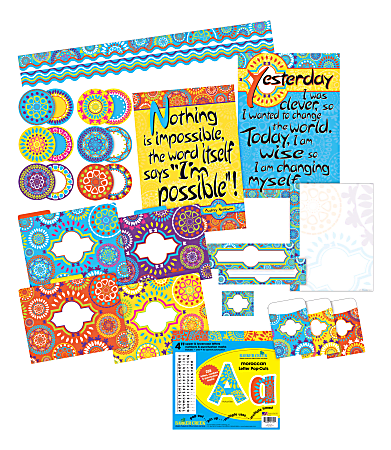 Barker Creek Moroccan Classroom And Bulletin Board Set, Multicolor