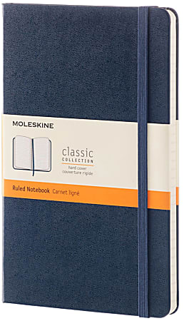 Moleskine Classic Hard Cover Notebook, Pocket, 3.5” x 5.5”, Ruled, 192 Pages, Sapphire Blue