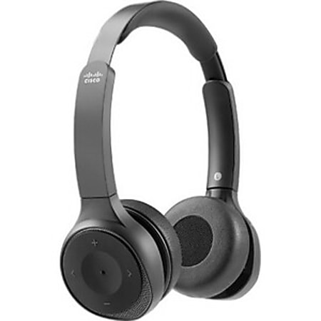 Cisco Headset 730 - Stereo - USB Type A, Mini-phone (3.5mm) - Wired/Wireless - Bluetooth - 213.3 ft - 32 Ohm - 20 Hz - 20 kHz - Over-the-head - Binaural - Noise Canceling - Carbon Black