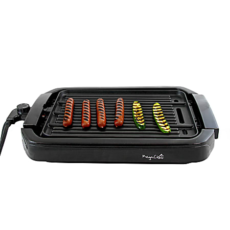 MegaChef 995101714M Dual Surface Reversible Indoor Grill And Griddle, Black