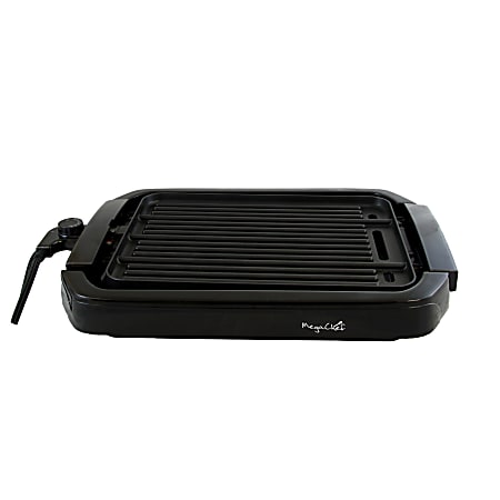 MegaChef Dual Surface Reversible Indoor Grill And Griddle, Black