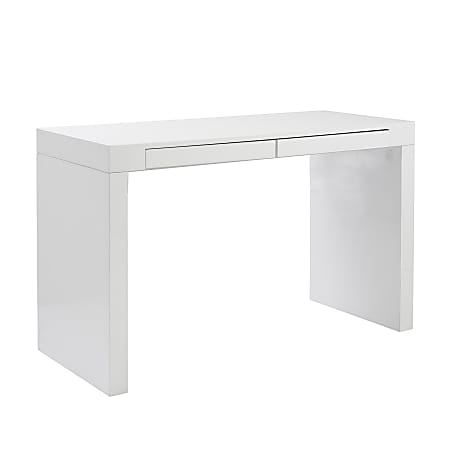 Eurostyle Donald 48"W Desk With 2 Drawers, White