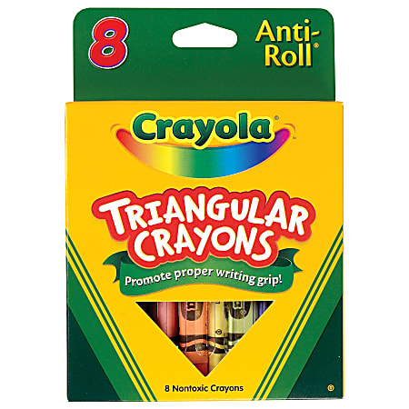 Crayola Young Kids Washable Tripod Crayons Assorted Colors Pack Of 8  Crayons - Office Depot