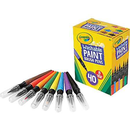 Crayola Washable Paint Brush Pens Assorted Colors Box Of 40