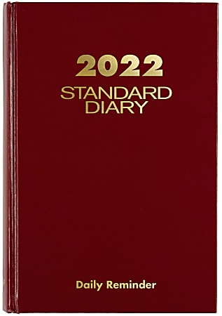 AT-A-GLANCE® Standard Daily Diary, 5-3/4" x 8-1/4", Red, January To December 2022, SD38913