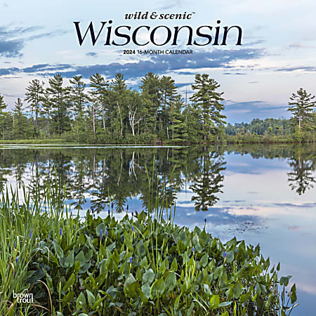 2024 Brown Trout Monthly Square Wall Calendar 12 x 12 Wisconsin Wild