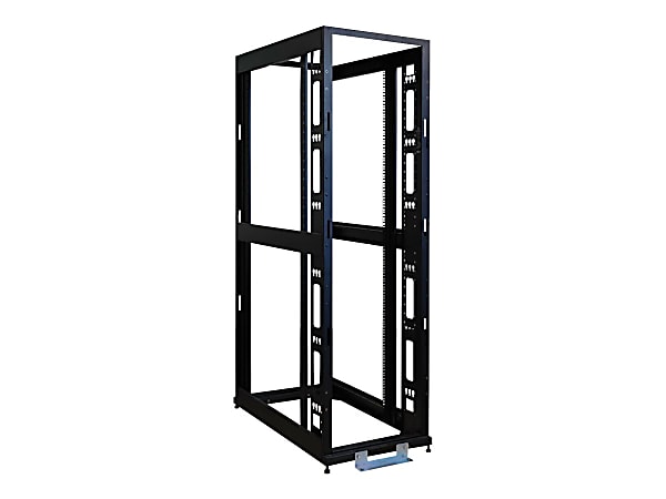 Eaton Tripp Lite Series 42U SmartRack 4-Post Mid-D Open Frame Rack, Expansion Version - Black - 3000 lb Capacity - SR42BMDEXPNDNR3