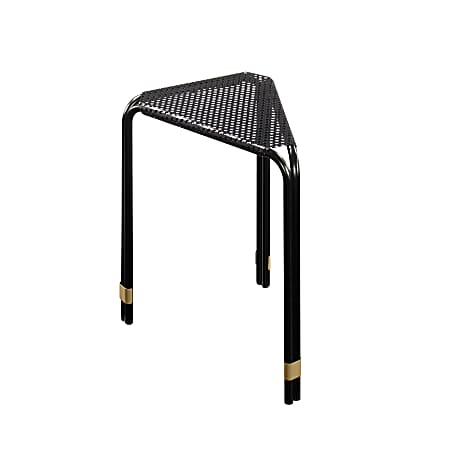 Sauder® Boulevard Café Metal Side Table, Triangular, Black
