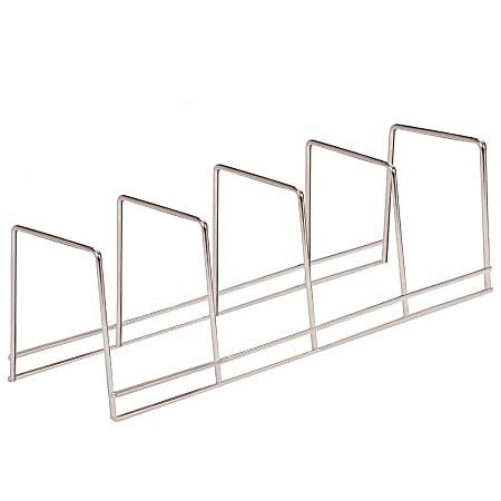 Better Houseware 4-Section Plate Rack, 4-3/4"H x 4-3/4"W x 15"D, Gray