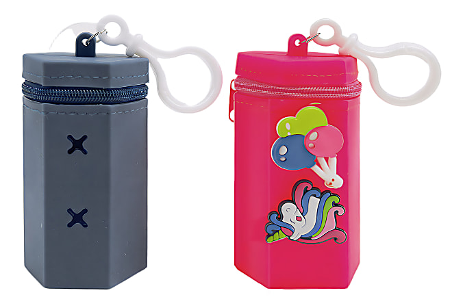 Office Depot® Brand Zipper Silicone Bag Charm, Assorted Colors, Total Qty 1