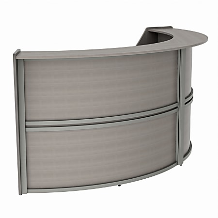 Linea Italia 124 W Curved Modern Reception Computer Desk Ash