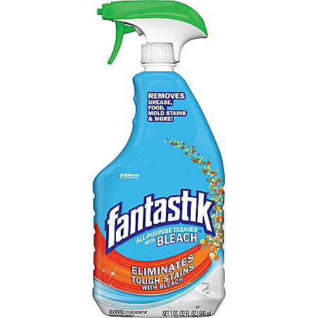 fantastik All-purpose Cleaner with Bleach - 32 fl oz (1 quart) - Fresh Clean Scent - 8 / Carton - Anti-bacterial - Clear fantastik All-purpose Cleaner with Bleach - 32 fl oz (1 quart) - Fresh Clean Scent - 8 / Carton - Anti-bacterial - Clear