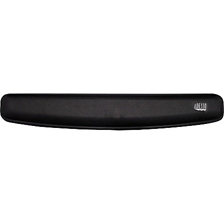 Adesso Memory Foam Keyboard Wrist Rest - 0.88" x 3.25" Dimension - Black - Rubber, Fiber, Memory Foam - Anti-slip