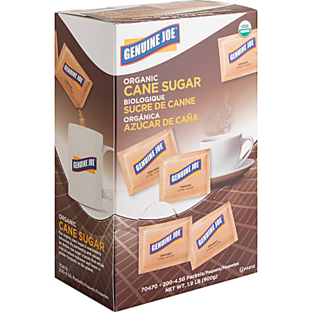 Genuine Joe Turbinado Natural Cane Sugar Packets - Packet - 0.159 oz (4.5 g) - Molasses Flavor - Natural Sweetener - 2/Carton - 200 Per Box Genuine Joe Turbinado Natural Cane Sugar Packets - Packet - 0.159 oz (4.5 g) - Molasses Flavor - Natural Sweetener - 2/Carton - 200 Per Box
