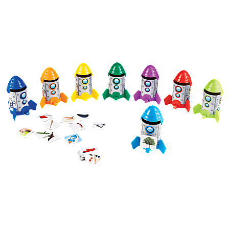 Learning Resources Rhyme And Sort Rockets Activity Set, Pack Of 88 Pieces