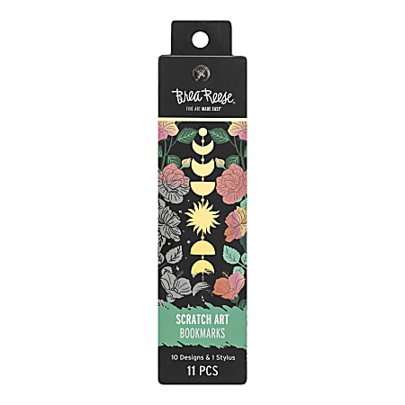 Brea Reese&reg; Scratch Art Bookmarks, Celestial, Set Of 10 Bookmarks