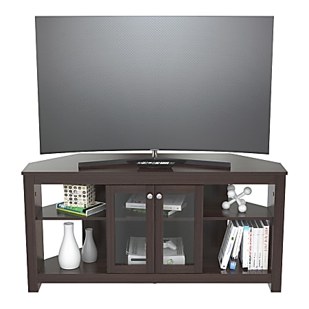 Inval Corner TV Stand With Glass Doors - Thumbnail 3