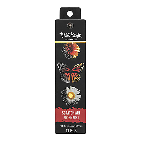 Brea Reese® Scratch Art Bookmarks, Insects, Set Of 10 Bookmarks