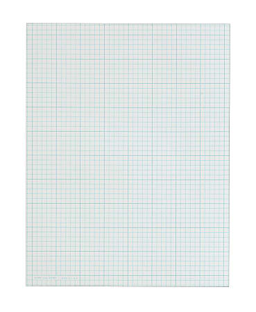 TOPS™ Cross-Section Graphing Pad, 8 1/2" x 11", Quadrille Ruled, 100 Pages (50 Sheets), White