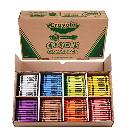 Crayola Washable Crayons Large Assorted Colors Box Of 8 Crayons - Office  Depot