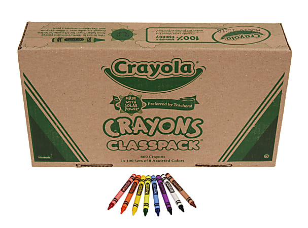 Crayons, 8 Assorted Colors, 800/Pack Crayons, 8 Assorted Colors, 800/Pack